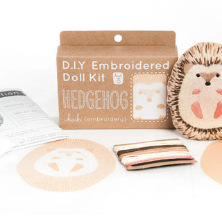 Hedgehog Embroidery Kit from Kiriki Press with supplies