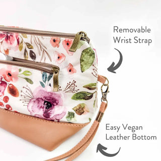 Spring Floral Trinity Project Bag with handle