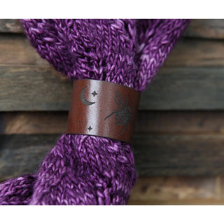 leather shawl cuff with moon