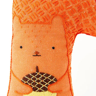 Squirrel embroidery kit from kiriki press