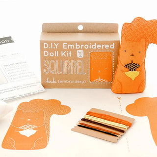 squirrel embroidery kit contents